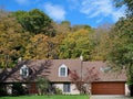 Ranch style house with dormer windows