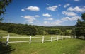 Ranch with wooden farm fence Royalty Free Stock Photo