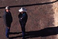 Ranchers Talking in street Royalty Free Stock Photo