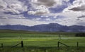 Ranching farm along the Eastern slopes of the Canadian Rocky Mountains and future coal mining development