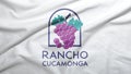 Rancho Cucamonga of California of United States flag background