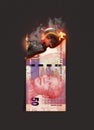 Rand Burning Cash Note