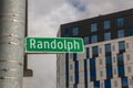 Randolph Street Sign Downtown Detroit Michigan Royalty Free Stock Photo