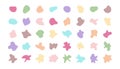 Random abstract blotch shape collection.