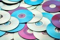 Abstract background of DVD and CD optical storage disks Royalty Free Stock Photo