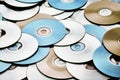 Metallic DVD and CD optical storage disk abstract background Royalty Free Stock Photo