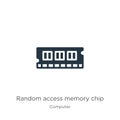 Random access memory chip icon vector. Trendy flat random access memory chip icon from computer collection isolated on white Royalty Free Stock Photo