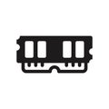 Random access memory icon. Trendy Random access memory logo concept on white background from hardware collection Royalty Free Stock Photo