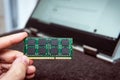 Random access memory for replacement to laptop computer Royalty Free Stock Photo