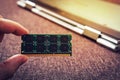 Random access memory for replacement to laptop computer Royalty Free Stock Photo