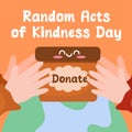 For the Random Acts of Kindness Day celebration, this vector graphic of the holiday is perfect Royalty Free Stock Photo