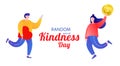 Random acts of kindness day emblem isolated vector illustration. Royalty Free Stock Photo