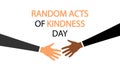 Random acts of kindness day handshake