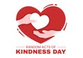 Random Acts of Kindness on February 17th Various Small Actions to Give Happiness in Flat Cartoon Hand Drawn Template Illustration