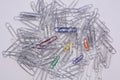 Random Array of Paper Clips Royalty Free Stock Photo