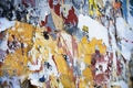 Random background collage paper paint texture on wall Royalty Free Stock Photo