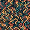 Tile Random Background Seamless Generative AI Abstract Theme - Generative AI