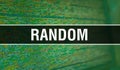Random with Binary code digital technology background. Abstract background with program code and Random. Programming and coding Royalty Free Stock Photo