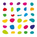 Random blob colorful organic pattern spot shape. Amorphous ink blob geometric round pattern Royalty Free Stock Photo