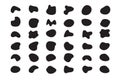 Random blob organic pattern spot shape. Amorphous ink blob geometric round pattern