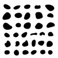 Random blob organic pattern spot shape. Amorphous ink blob geometric round pattern Royalty Free Stock Photo