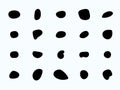 Random blob organic pattern spot shape. Amorphous ink blob geometric round pattern