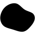 Random blotch, inkblot. Organic blob, blot. Speck shape.Splat, fleck graphic. Drop of liquid, fluid. Pebble, stone silhouette.Ink