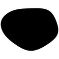 Random blotch, inkblot. Organic blob, blot. Speck shape.Splat, fleck graphic. Drop of liquid, fluid. Pebble, stone silhouette.Ink