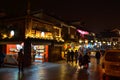 Random chinese street at night time