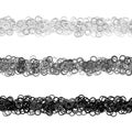 Random circle pattern line text separator design set from rings Royalty Free Stock Photo