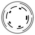 Random circles with dashed lines, Randomness, circular concept Royalty Free Stock Photo