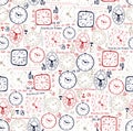 Seamless random clock pattern on white