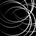 Random concentric circles with dots. Circular, spiral design ele