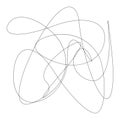 Random curvy, squiggle, freehand abstract shape. Squiggle, wriggle distortion, deformation effect element