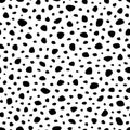 Random dots, animal skin, fur. Seamless pattern. Design for fabric, wallpaper. Background polka dot. Irregular random abstract tex Royalty Free Stock Photo