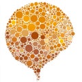 Random dots and circles halftone element. Speckles and freckles in modern illustration. Stipple-stippling pattern. Dots