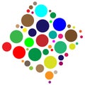 Random dots, circles, specles illustration. Dotted design element Royalty Free Stock Photo