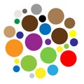Random dots, circles, specles illustration. Dotted design element Royalty Free Stock Photo