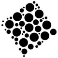 Random dots, circles, specles illustration. Dotted design element Royalty Free Stock Photo