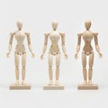 random figures humanoid no legs different posses generative AI
