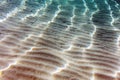 Filtered Sunlight Streaks on Sandy Sea Bottom Royalty Free Stock Photo