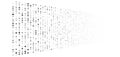Random greyscale, grey dots, half-tone element. speckle, stipple geometric pattern. random greyscale, grayscale circles halftone