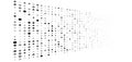 Random greyscale, grey dots, half-tone element. speckle, stipple geometric pattern. random greyscale, grayscale circles halftone