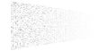 Random greyscale, grey dots, half-tone element. speckle, stipple geometric pattern. random greyscale, grayscale circles halftone