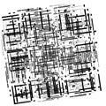 Random grid, mesh pattern. grating, trellis texture. intermittent, interrupt lines lattice. intersecting segmented stripes. dashed