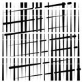 Random grid, mesh pattern. grating, trellis texture. intermittent, interrupt lines lattice. intersecting segmented stripes. dashed Royalty Free Stock Photo