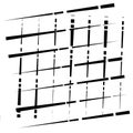 Random grid, mesh pattern. grating, trellis texture. intermittent, interrupt lines lattice. intersecting segmented stripes. dashed Royalty Free Stock Photo