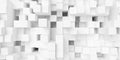 Random height scaled cubes or boxes perspective view geometry background wallpaper banner, flat lay Royalty Free Stock Photo