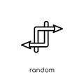 Random icon. Trendy modern flat linear vector Random icon on white background from thin line Cryptocurrency economy and finance c Royalty Free Stock Photo