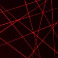 Random Laser Mesh. Security red beams. Vector illustration isolated on dark background